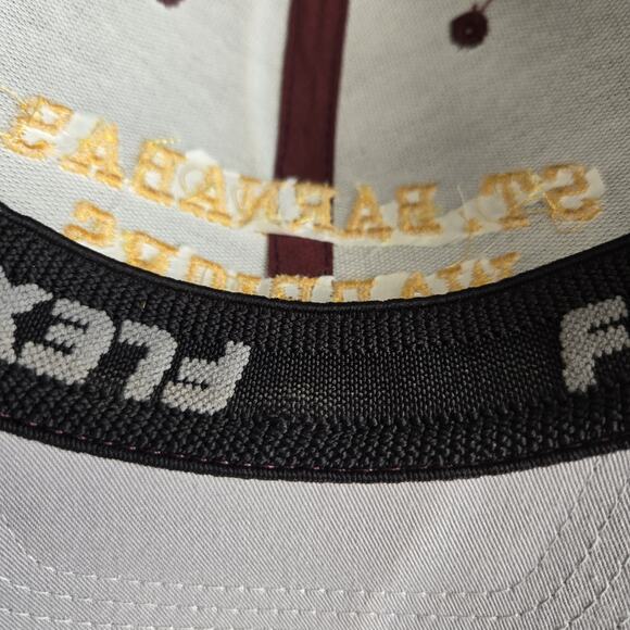 St Barnabas Warriors Yupoong Fitted Hat Cap‎ Red Small Medium Flexfit 6 Panel - Picture 7 of 8